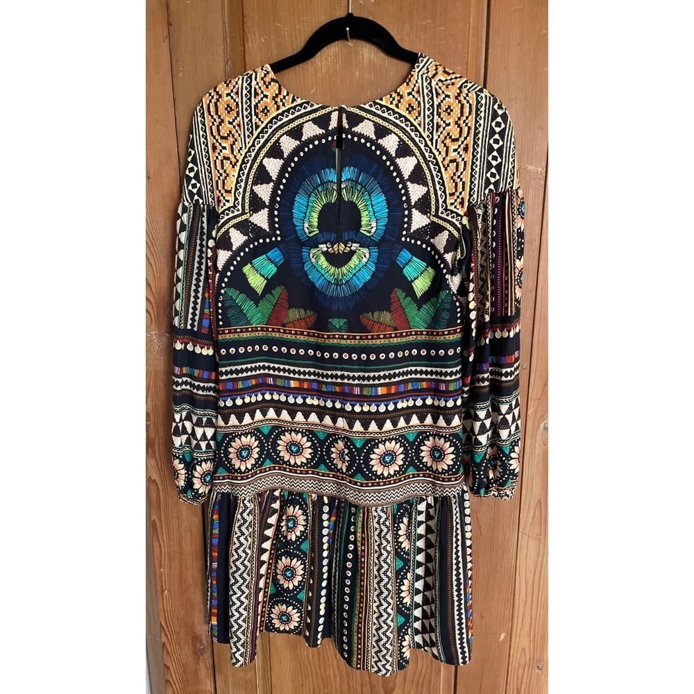 Farm Rio Carlotta abstract Patterned long sleeves tunic Dress - Picture 4 of 10